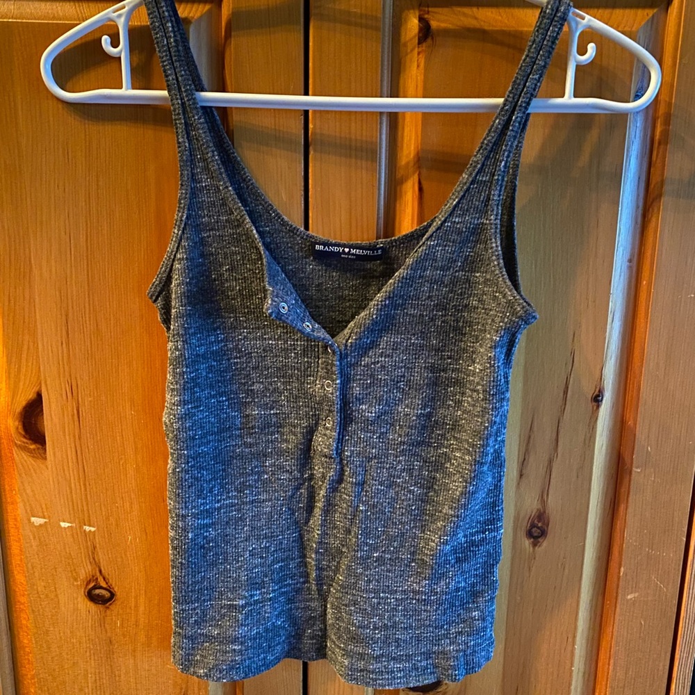 One size button tank top